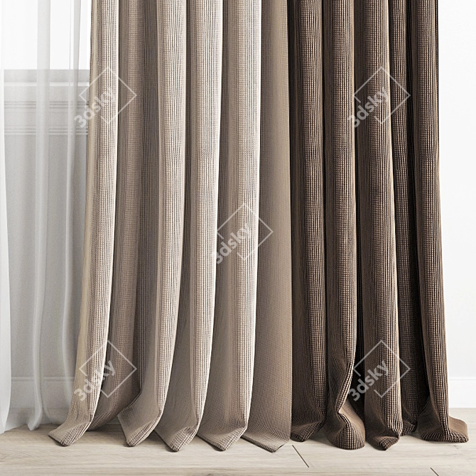 Polygonal Curtain Model 3D model image 7