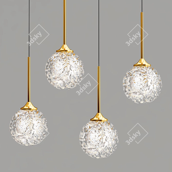 Sleek Rio Pendant Light 3D model image 2