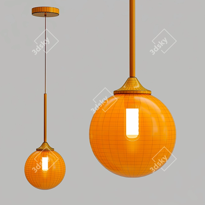 Sleek Rio Pendant Light 3D model image 3