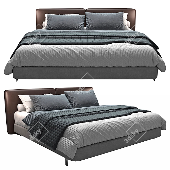 Modern Tatlin-Cover Bed 3D model image 1