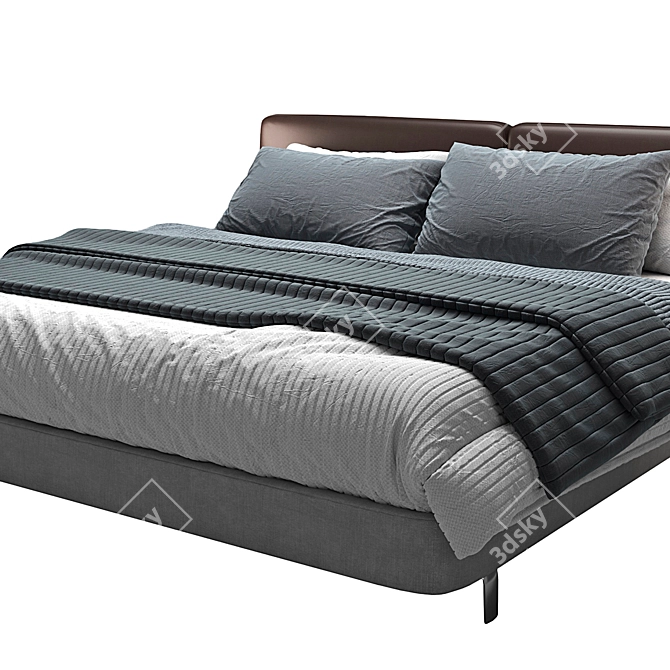 Modern Tatlin-Cover Bed 3D model image 2