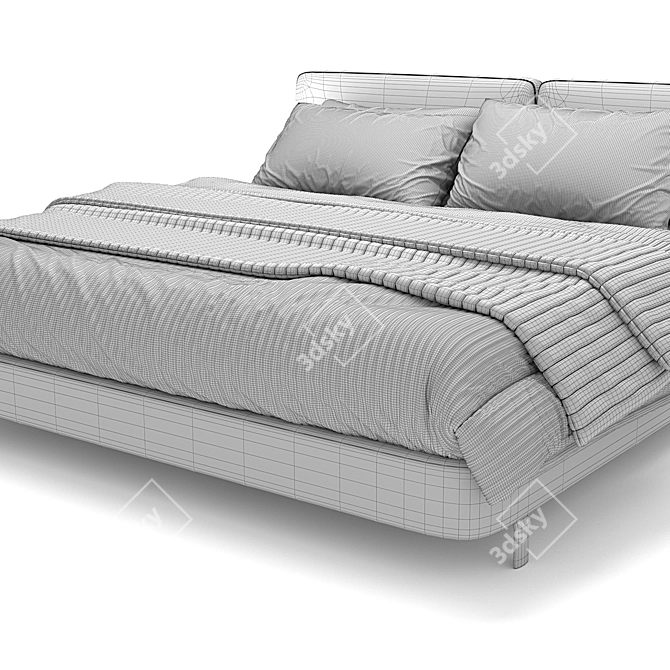 Modern Tatlin-Cover Bed 3D model image 3
