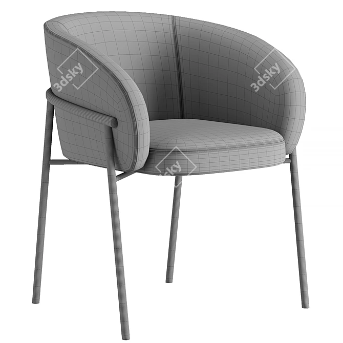 Rimo Modern Dining Chair 3D model image 5