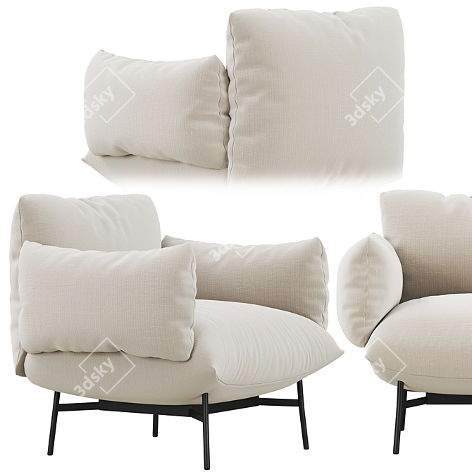 AREA: Stylish Armchairs by Midj 3D model image 2