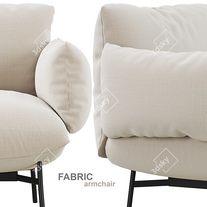 AREA: Stylish Armchairs by Midj 3D model image 3