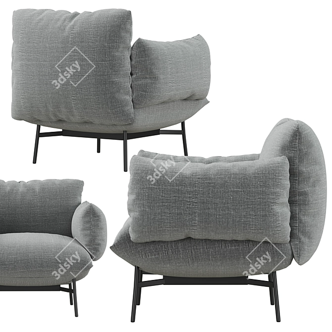 AREA: Stylish Armchairs by Midj 3D model image 6