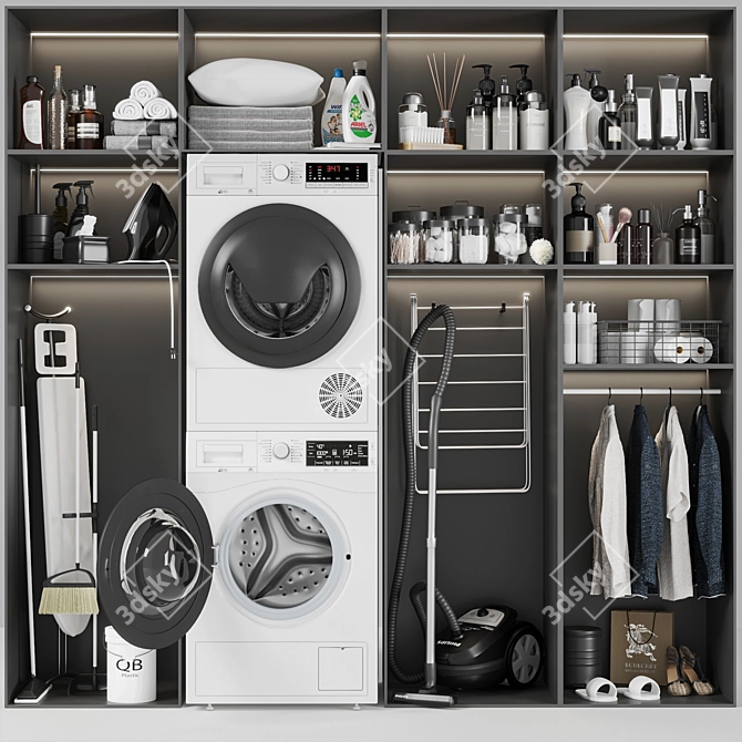 Sleek Laundry Room Vol. 03 3D model image 1