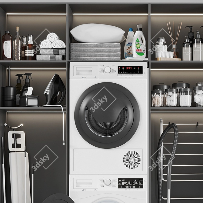 Sleek Laundry Room Vol. 03 3D model image 3