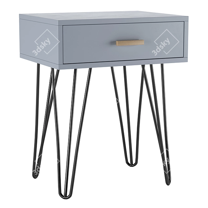 Iwain Bedside Table: Sleek and Functional 3D model image 2