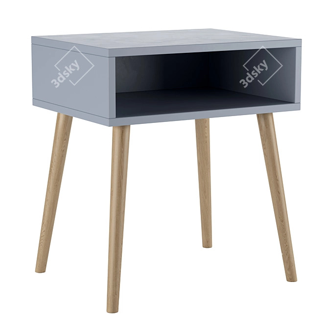 Iwain Bedside Table: Sleek and Functional 3D model image 4