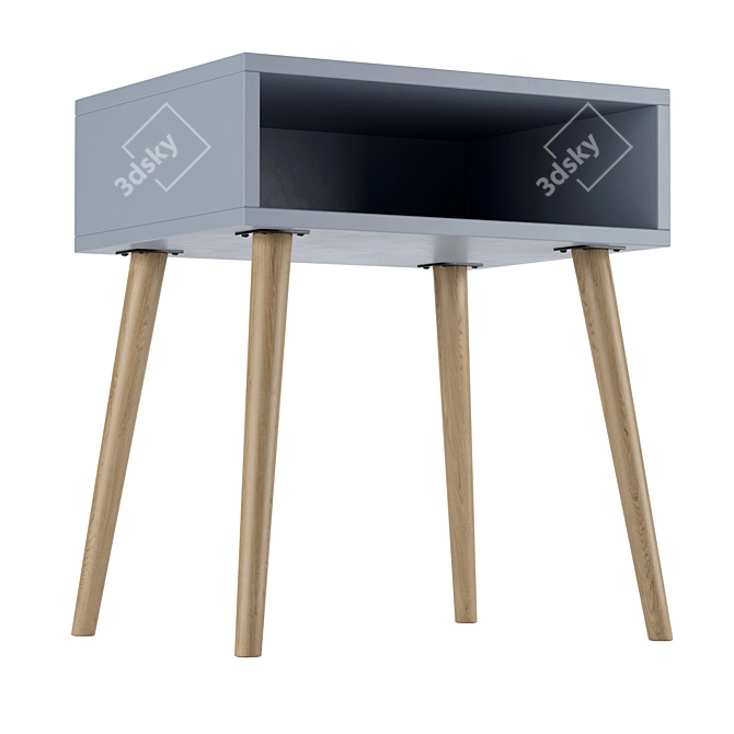 Iwain Bedside Table: Sleek and Functional 3D model image 5