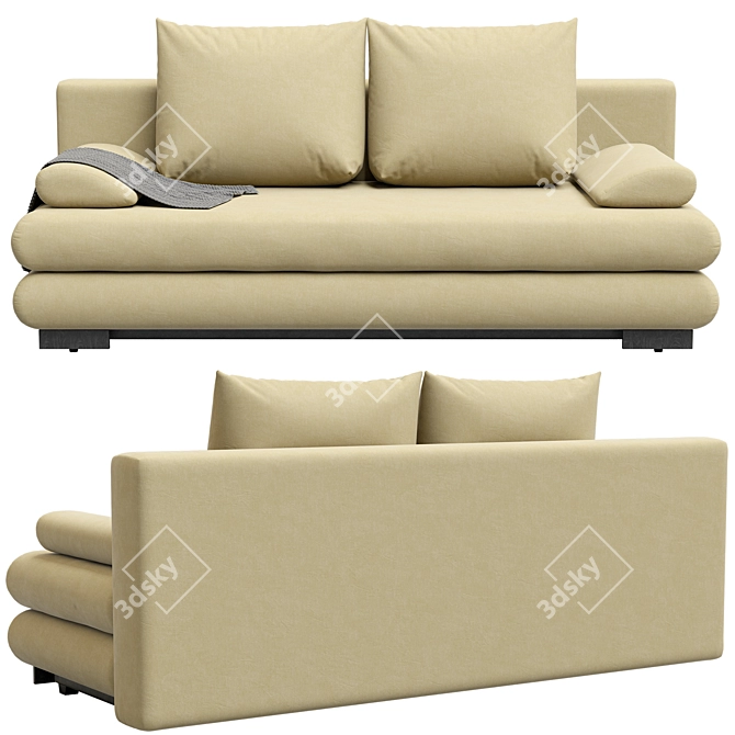 Velvet Leni Leny Sofa: Luxurious Comfort for Your Living Space 3D model image 2