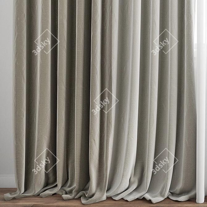 Polygonal Curtain Model 3D model image 2