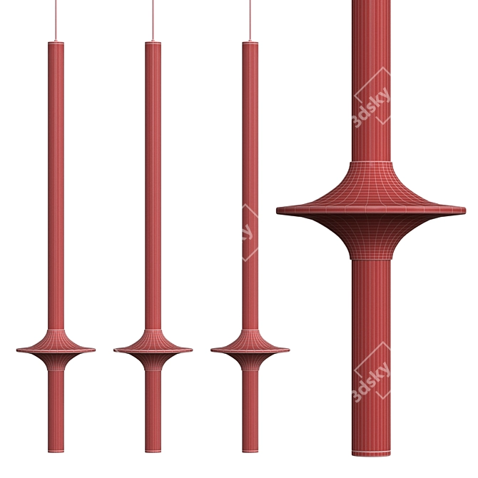 Stylish Cursa Design Lamp 3D model image 2