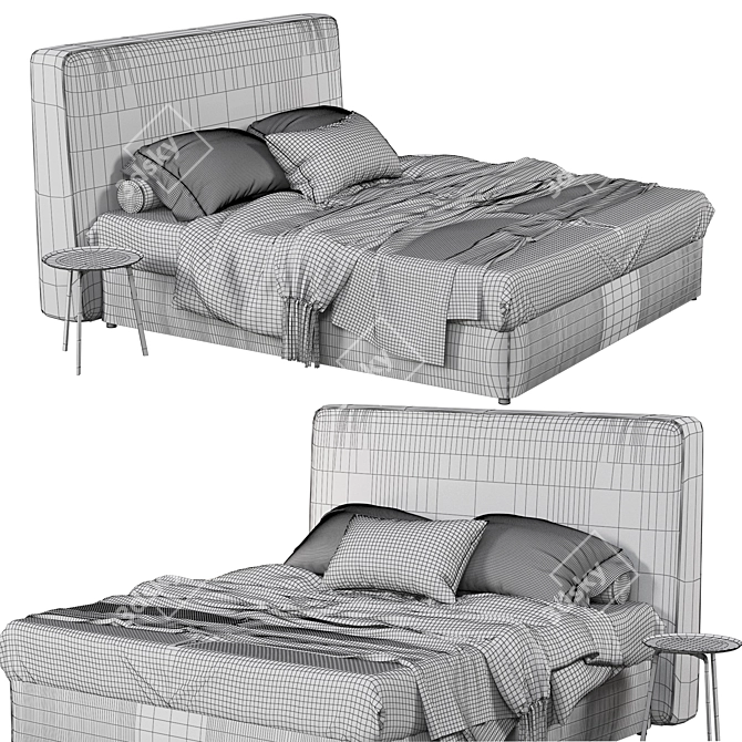 Flou_MyPlace_Bed: Stylish, Versatile, Comfortable 3D model image 2