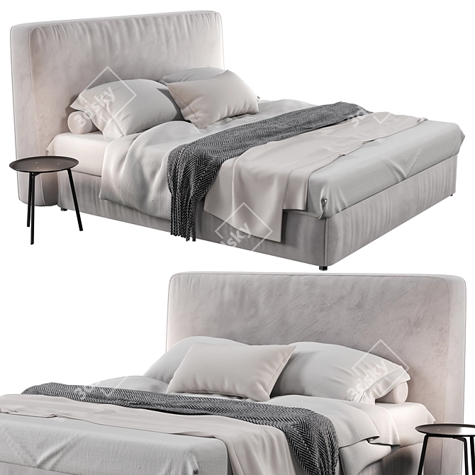 Flou_MyPlace_Bed: Stylish, Versatile, Comfortable 3D model image 3