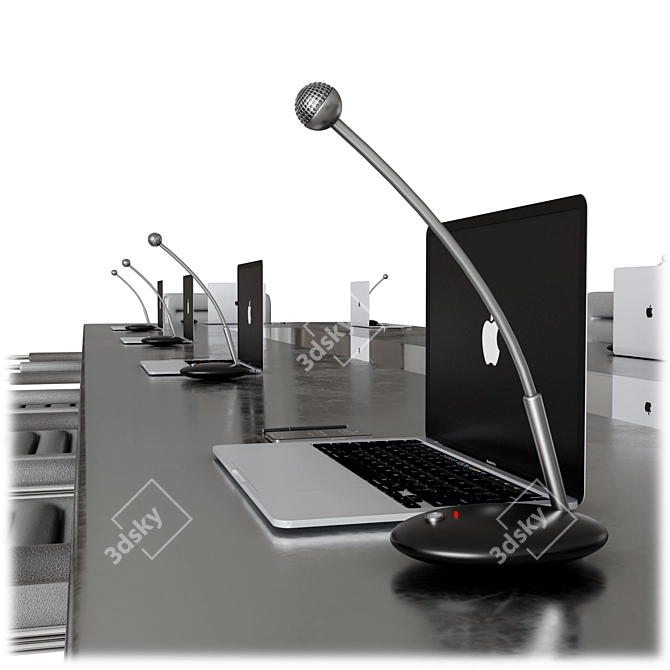 Sleek Modern Conference Table 3D model image 4