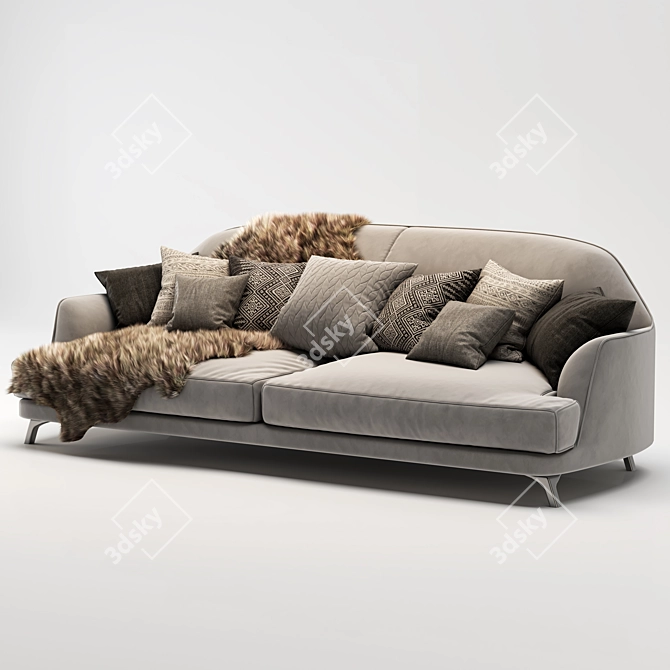 Natuzzi DON GIOVANNI Fabric Sofa 3D model image 2