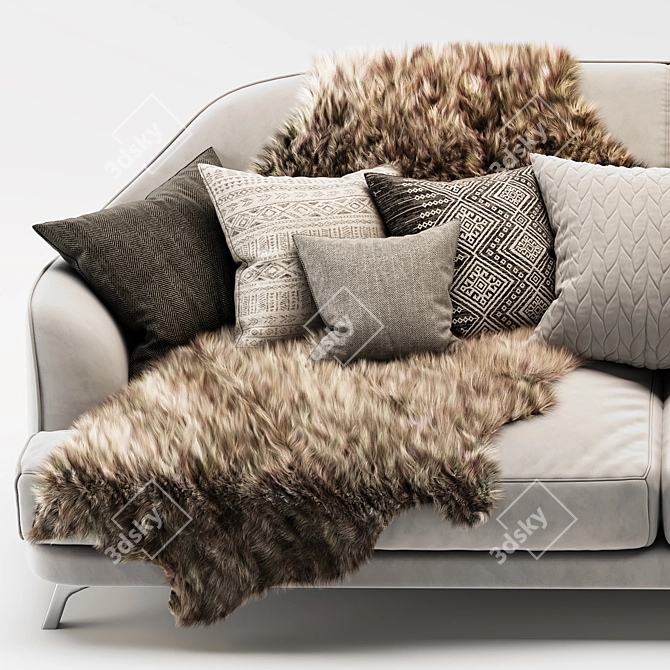 Natuzzi DON GIOVANNI Fabric Sofa 3D model image 4