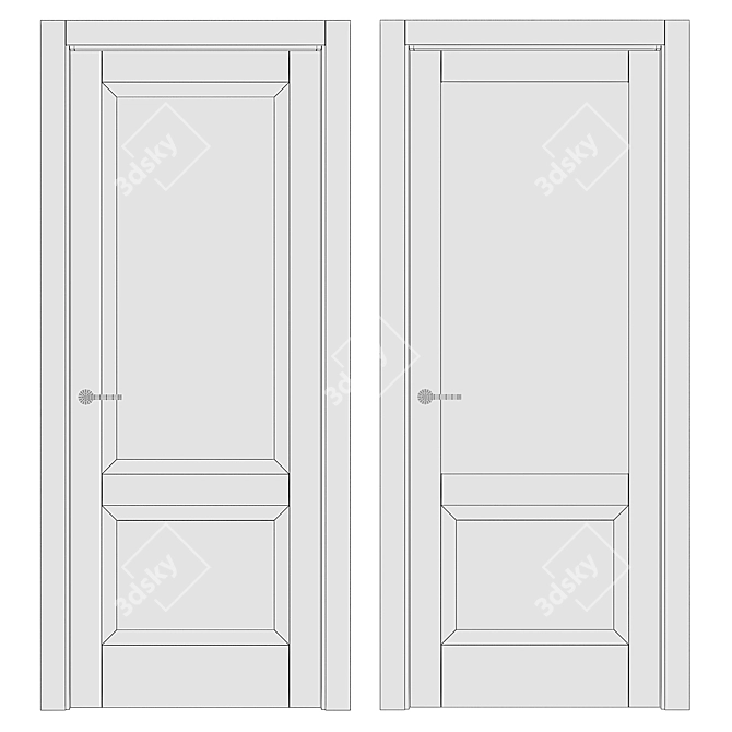 Elegant DORIAN NEO Doors 3D model image 2