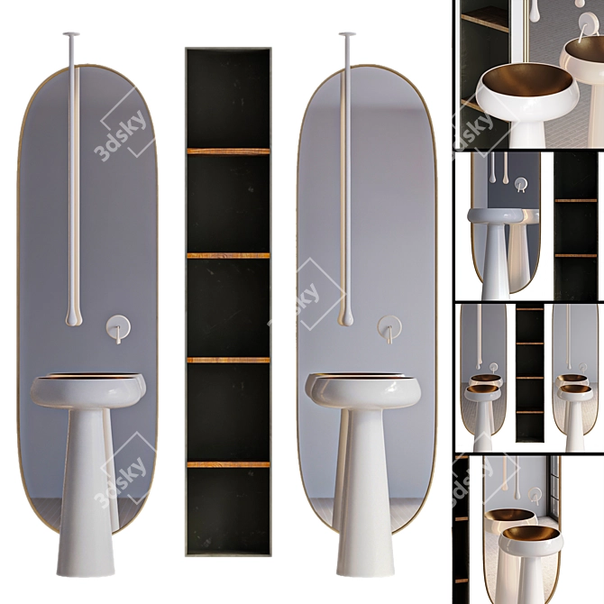 Gessi Faucet: Stylish Bathroom Essential 3D model image 7