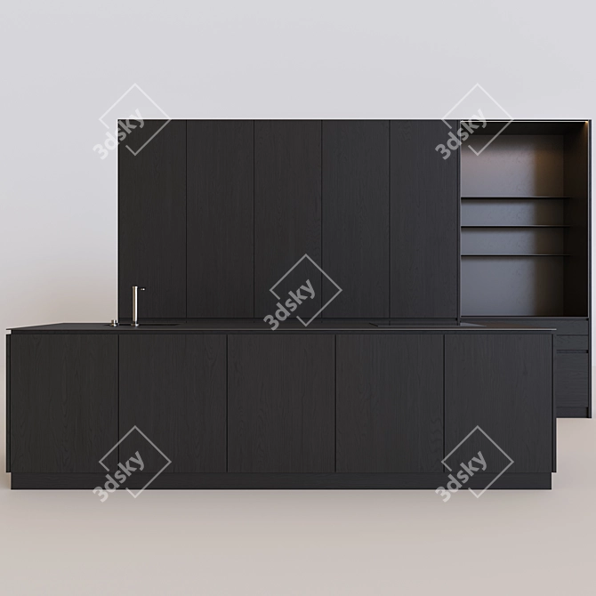 Modern Kitchen: Customizable Design with High-Quality Appliances 3D model image 2