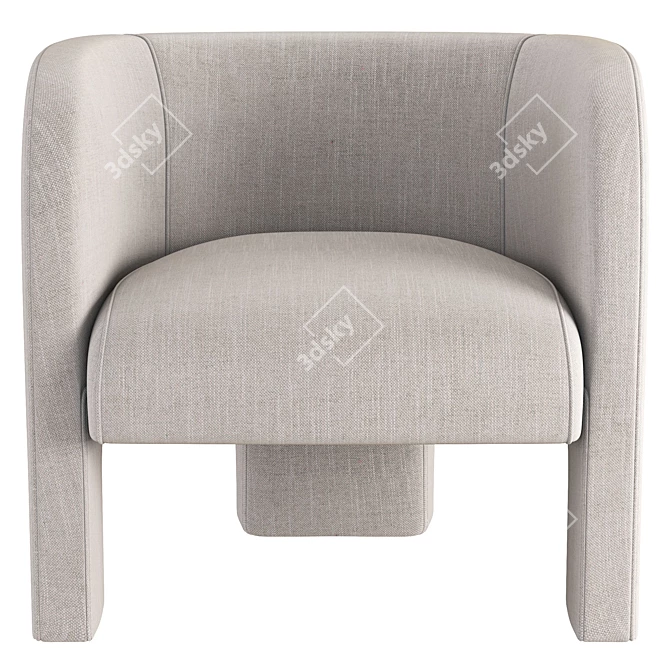 Elegant Luna Chair: Stylish and Comfortable 3D model image 2