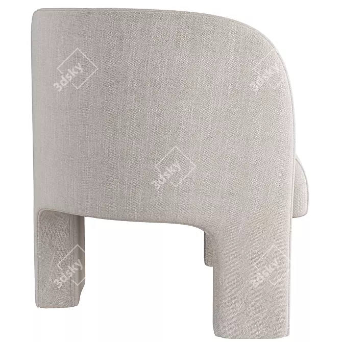 Elegant Luna Chair: Stylish and Comfortable 3D model image 3