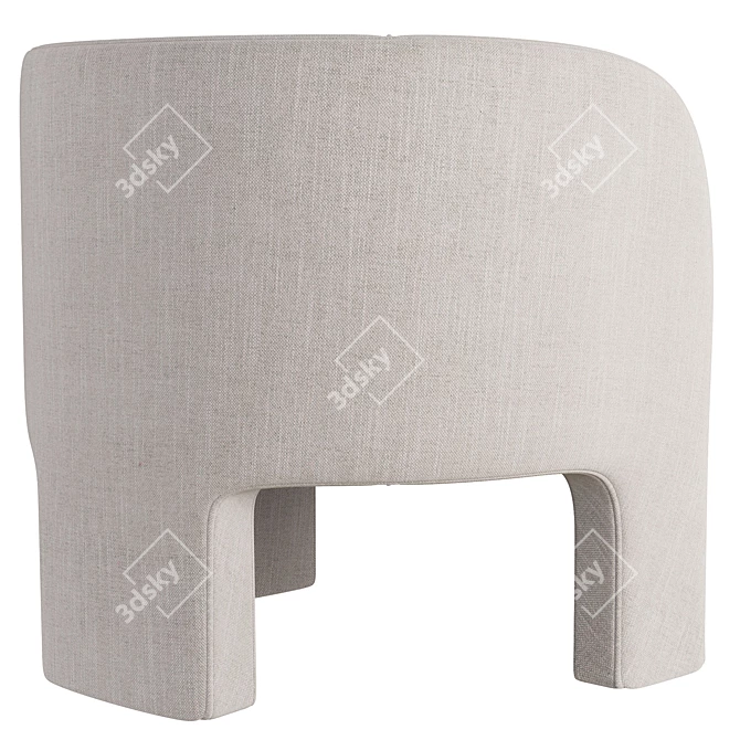 Elegant Luna Chair: Stylish and Comfortable 3D model image 4