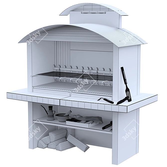 Crystal BBQ Grill Set | Kansas Edition 3D model image 7