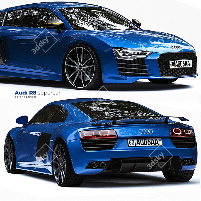 Modified Audi R8: Unleash the Beast 3D model image 2