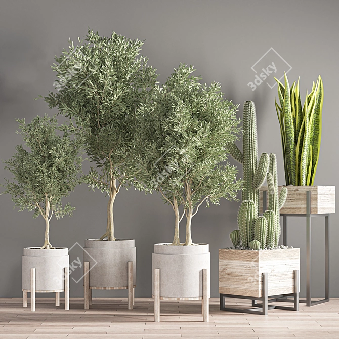 33-Piece Indoor Plant Set: Stylish and Green 3D model image 2