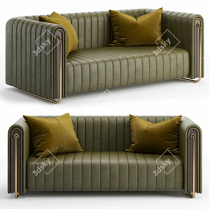 Modern River Sofa 3D model image 1