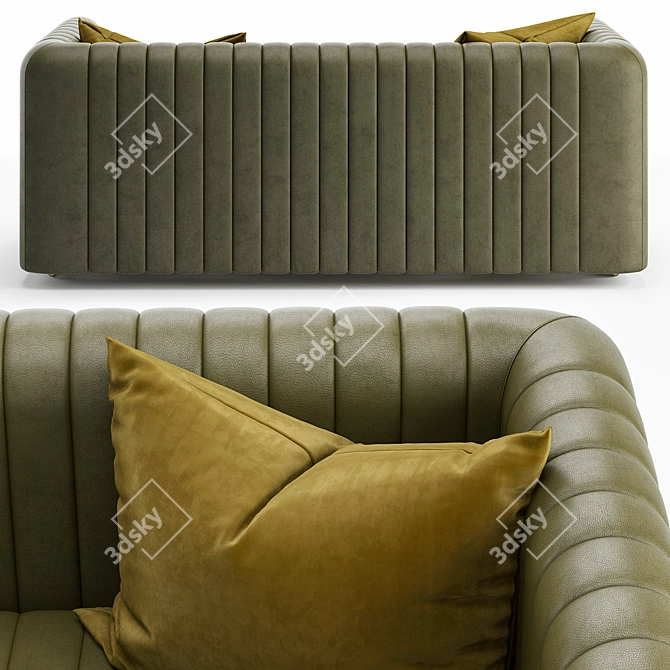 Modern River Sofa 3D model image 3