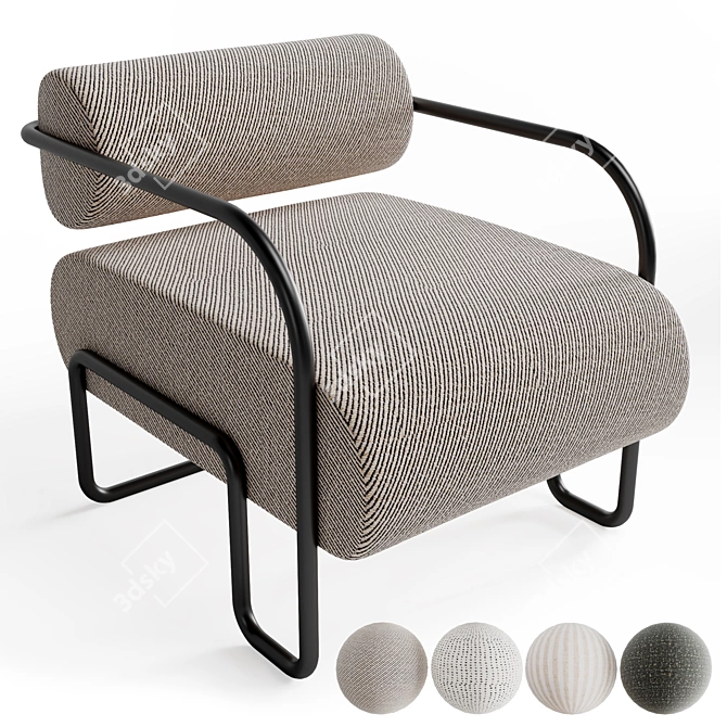 Ardent Chair: A Stylish Creation by Kelly Wearstler 3D model image 1