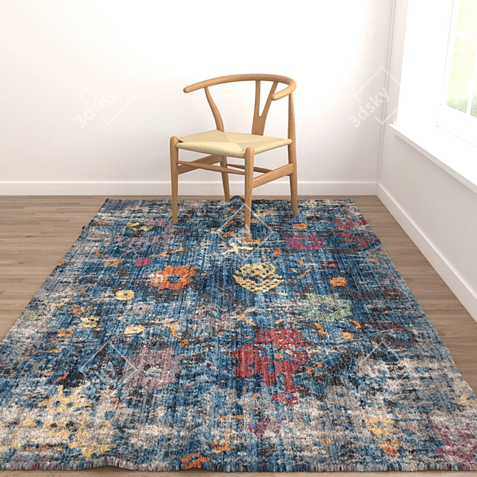 Versatile Set of 6 Rugs 3D model image 2