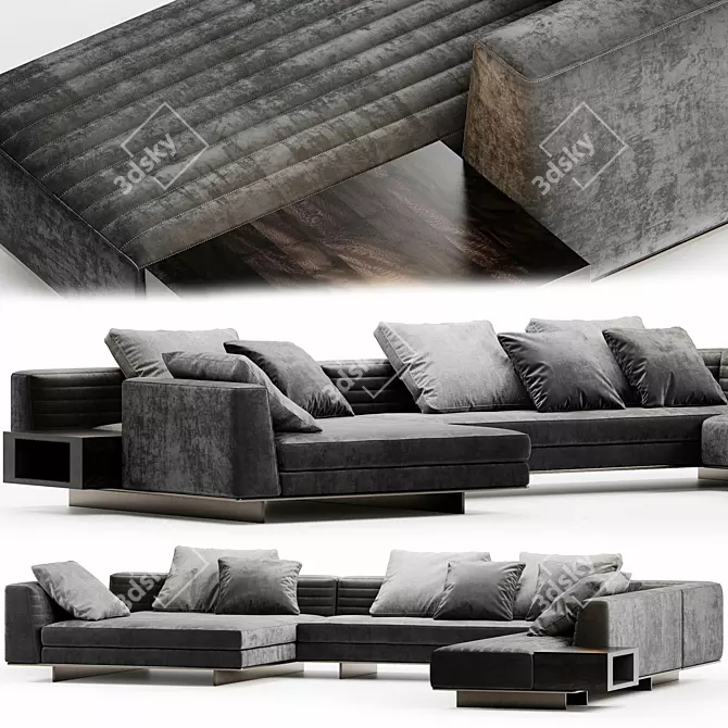 Modern Italian Design: Minotti Roger Sofa 3D model image 1