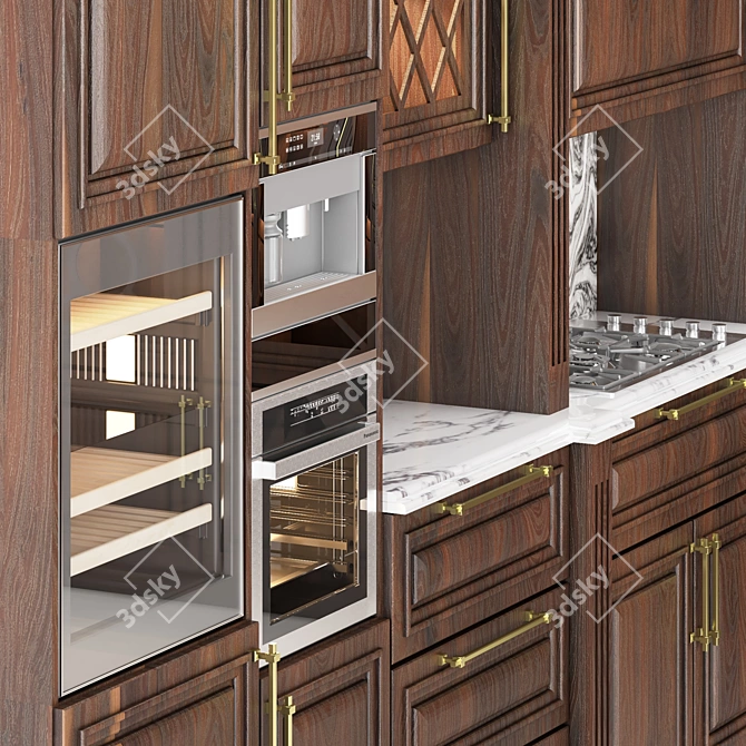 Timeless Kitchen Elegance 3D model image 4