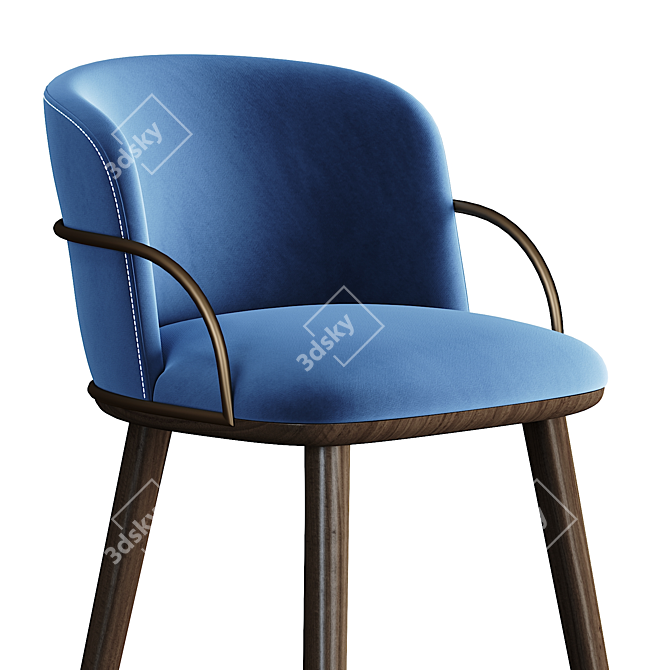 Elegant Arven Barstool by Parla 3D model image 2