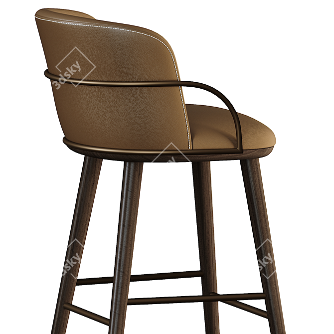 Elegant Arven Barstool by Parla 3D model image 3