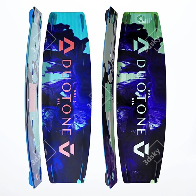 Soleil Duotone Kiteboard with Entity Ergo Pads 3D model image 2