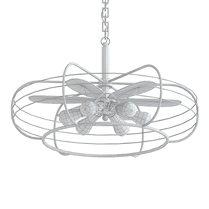 Elegant 6-Light Cal Lighting Margo 3D model image 2