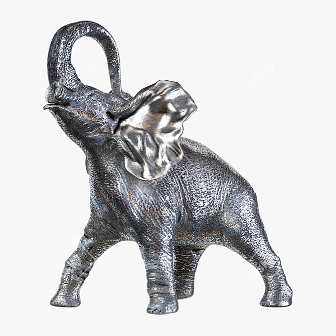 Elephant Sculptures: Exquisite, Detailed, and Lifelike 3D model image 2