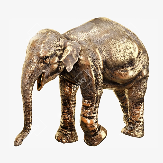 Elephant Sculptures: Exquisite, Detailed, and Lifelike 3D model image 3