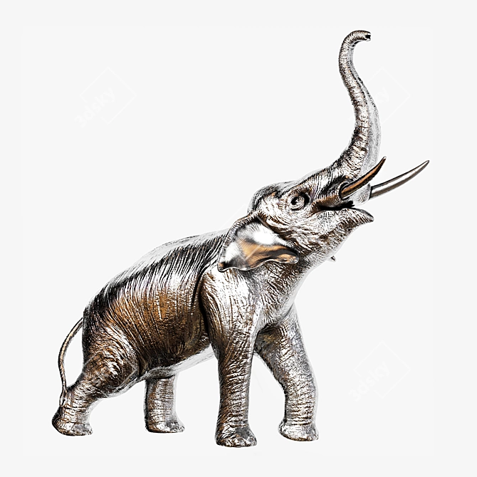 Elephant Sculptures: Exquisite, Detailed, and Lifelike 3D model image 4