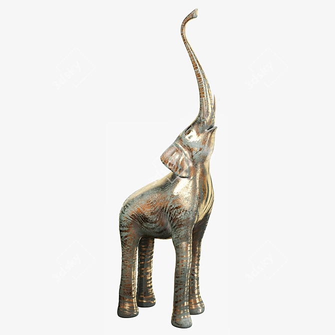 Elephant Sculptures: Exquisite, Detailed, and Lifelike 3D model image 5