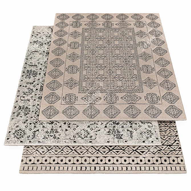 Elegant Bahar Rug - Classic Design 3D model image 1