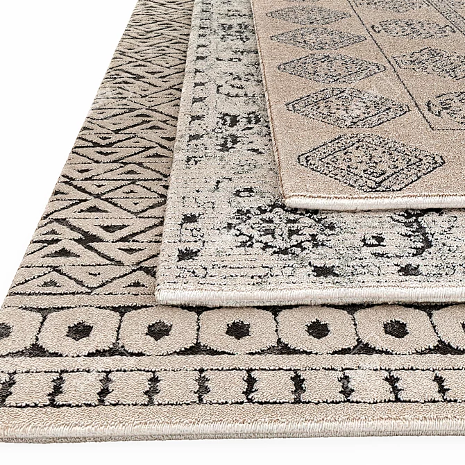 Elegant Bahar Rug - Classic Design 3D model image 2