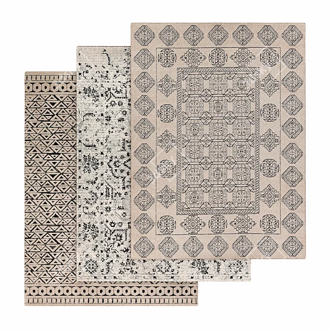 Elegant Bahar Rug - Classic Design 3D model image 3