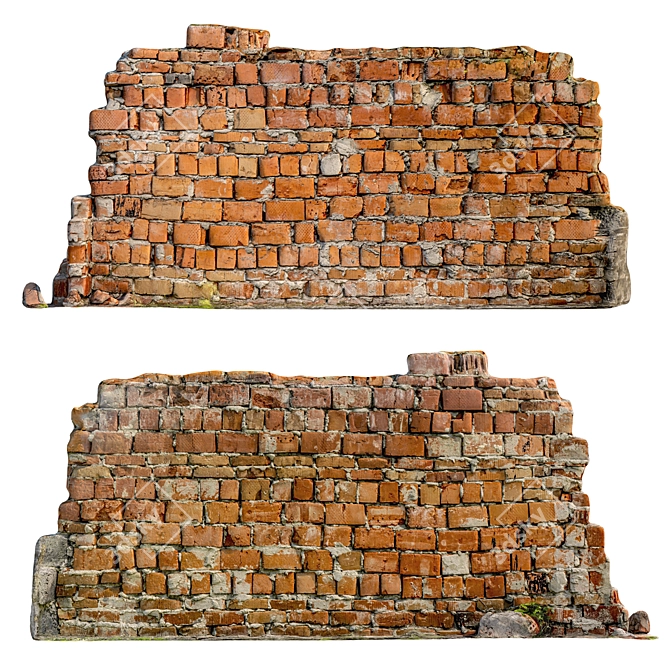 Title: Aged Walls for Atmospheric Scenes 3D model image 3